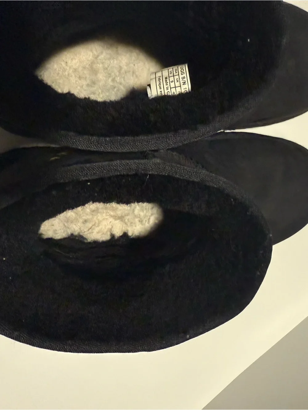 UGG Black Short Shearling Ankle Boots